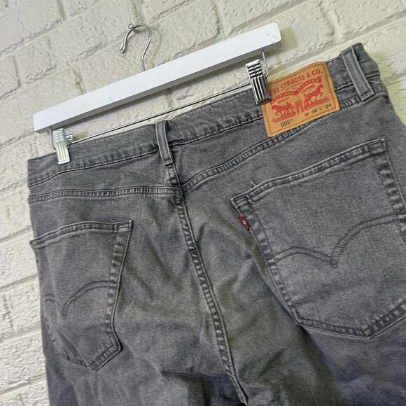 Vintage Levi's 505 Black Jeans Regular Fit Straight Leg Red Tab Mens Size‎ 36x29 - Picture 1 of 4